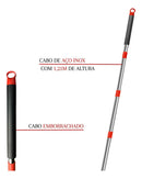 Mop Lava E Seca Powermaid 5l Microfibra Preto/vermelho