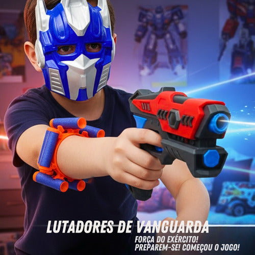 Pistola Lança Dardos Well Kids X-force Transformers