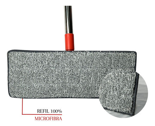 Mop Lava E Seca Powermaid 5l Microfibra Preto/vermelho