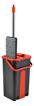 Mop Lava E Seca Powermaid 5l Microfibra Preto/vermelho