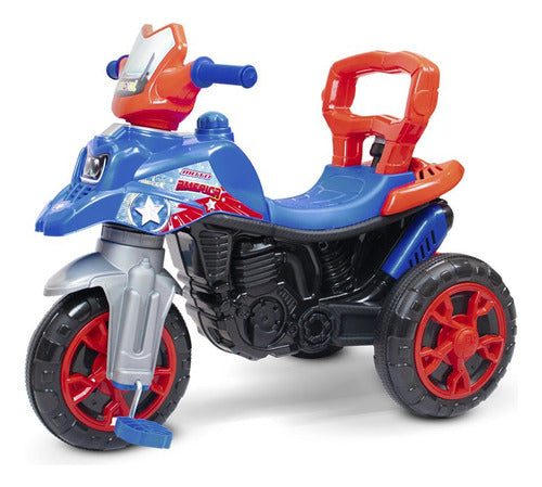 Triciclo Infantil Maral Trail Vermelho/azul Com Pedal