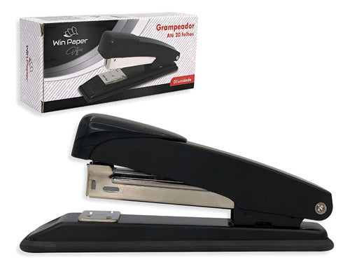 Grampeador De Aço 13cm Até 20 Folhas