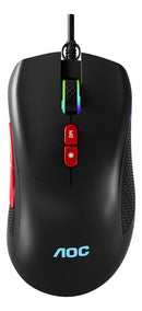 Mouse Gamer Usb Rgb Rainbow 7 Botões 7200dpi Aoc